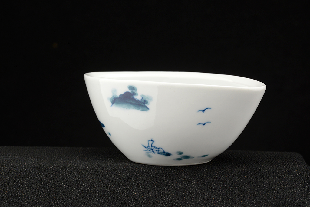 Kyoto sometsuke blue porcellain tea set for sencha and gyokuro